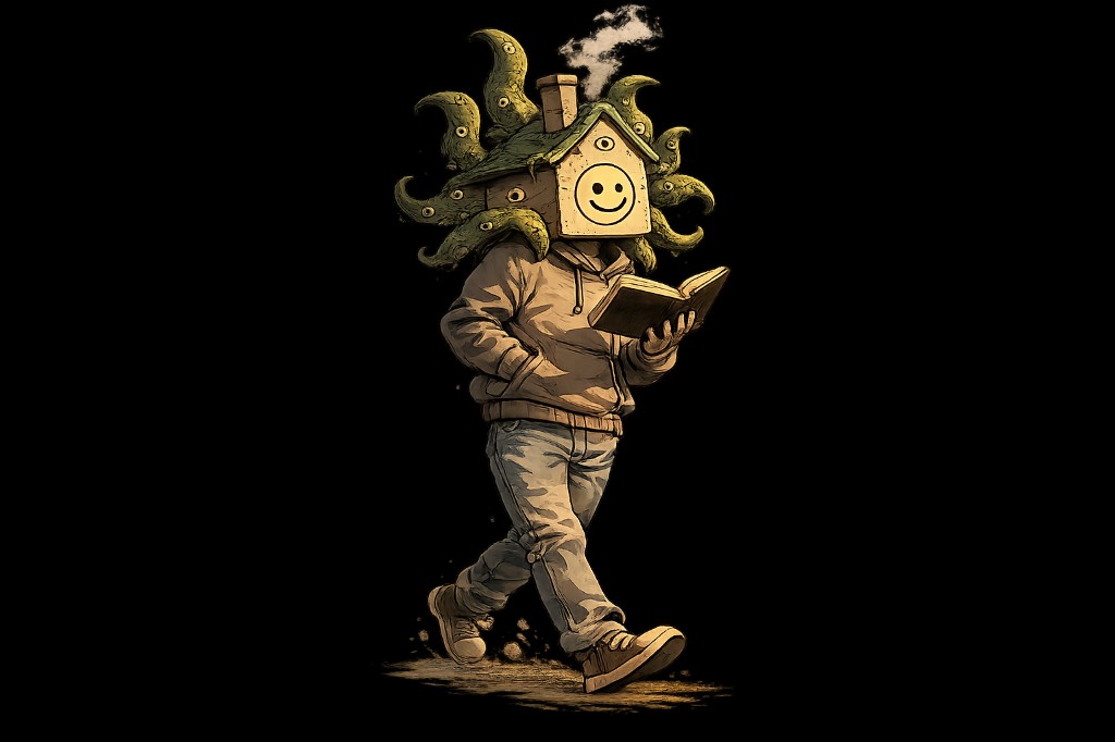 Shog read pose